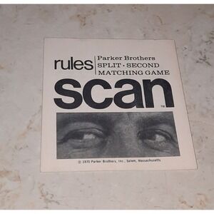 Vintage 1970 Scan Matching Game Replacement Piece